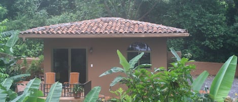 The Casita at The Hacienda, looking onto the entrance and the open terrace.
