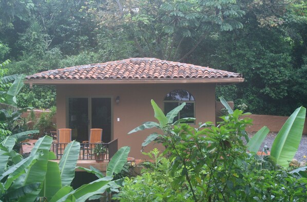 The Casita at The Hacienda, looking onto the entrance and the open terrace.
