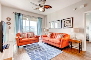 Relax and unwind after a long day at the parks in our upscale condo.