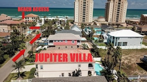 So conveniently located, only 4 houses to the beach