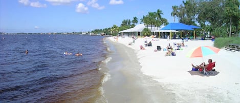 Cape Coral Yacht Club beach clean and quiet 15 minutes drive