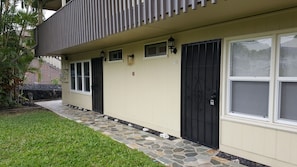 Front entrance and nice lawn area