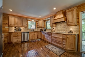 View of Kitchen from living area