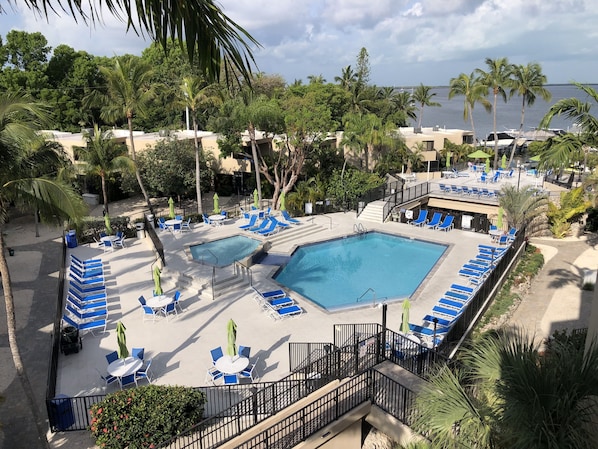 SHOWN HERE Direct Waterfront-Pool-Sundeck View from our Extra Large Balcony