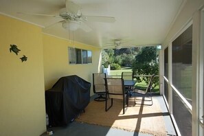 screened in lanai.