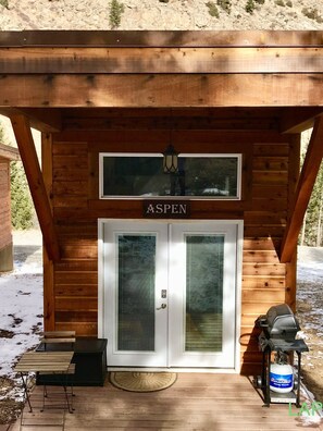 Private deck with grill and seating