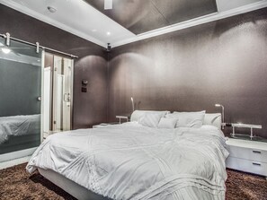 Master bedroom is super comfy with really great blackout shades to sleep like a baby 