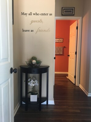 Entry way with new Hickory Hardwood floors!