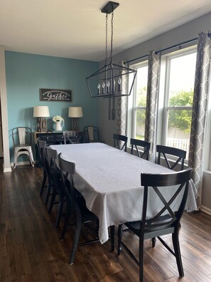 Dining room with seating for 12