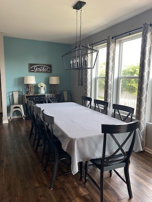 Dining room with seating for 12