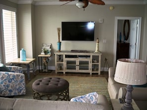 Living Room features a large flat screen TV