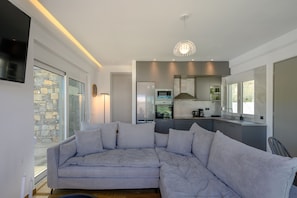 KalostousVillas,livingroom,kitchen,TV