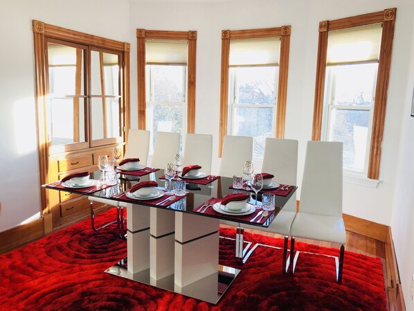 Host your special event at the beautiful dining room or simply vacation in style