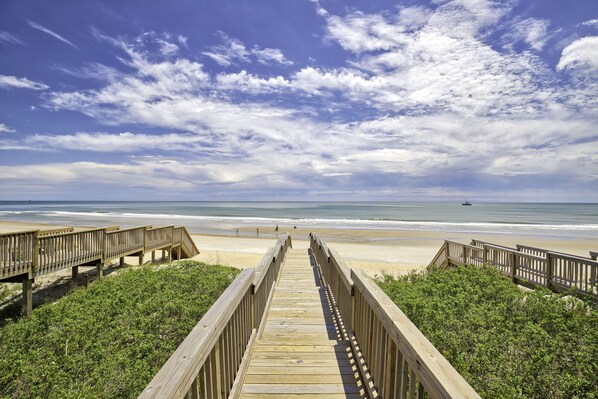 Direct beachfront access.  