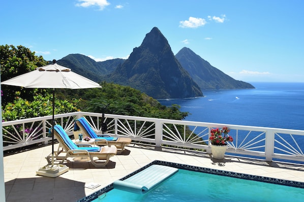 The best view in St Lucia is from our villa!