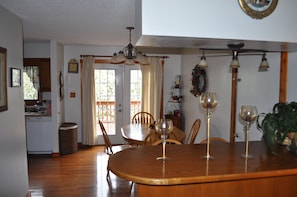 The Bar area over looking the dining table.