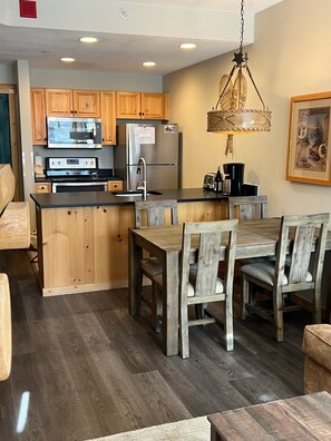 Looking into Kitchen Through Dining Area