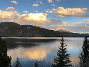 Sunset view from the deck