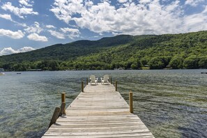 75' private dock can accommodate your water craft