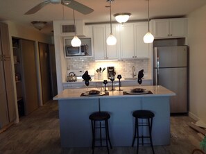 Newley renovated kitchen with island
