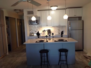 Newley renovated kitchen with island