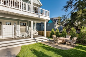 Imagine relaxing on the porch swing or rocking chair while your family plays