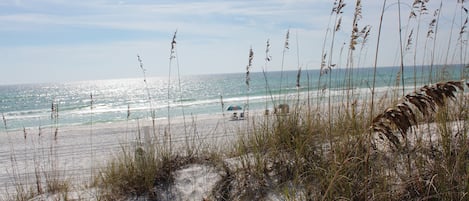 WALK STRAIGHT ONTO THE SAND (NO STEPS)