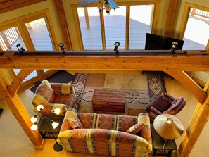View of main living area from loft