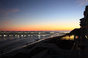 Your sunset!  Great beach front dining is found next door (at lighted building)