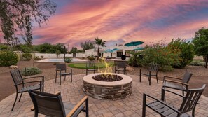 Share stories around the Fire Pit.