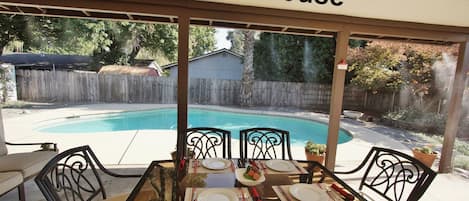 Enjoy a BBQ under the patio or layout in the sun. 