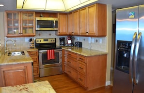 Updated kitchen - fully furnished with cookware and dishware; all appliances