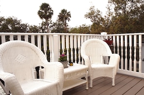 Penthouse Porch, facing West.