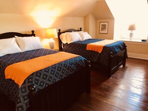 Upstairs bedroom, pair of full beds