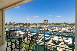 Patio facing harbor