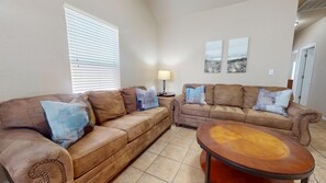 Living room with sleeper sofa