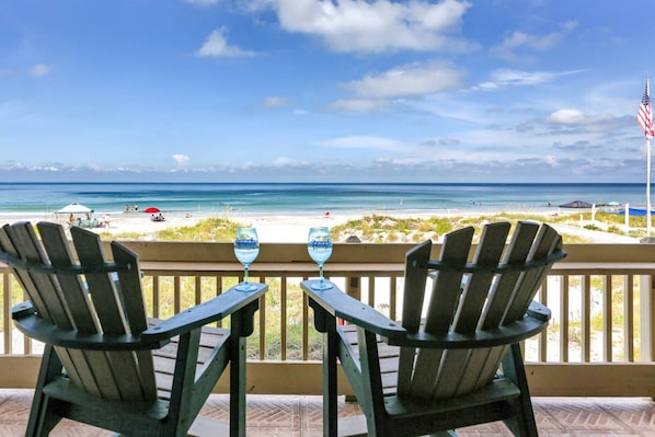 Amazing Views From the Private Balcony! Just Steps to the Sand!