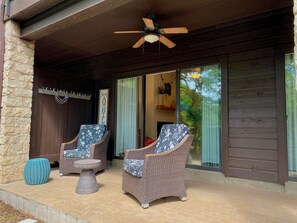 Private patio seating