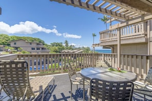 One of two lanai's - corner unit of C building at Kahana Sunset.