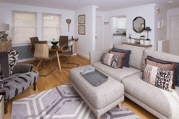 Open plan living and dining area