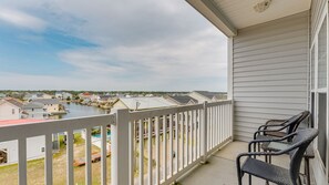 Private balcony off living room