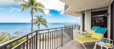 Riviera Americana has a spacious wrap-around balcony overlooking the Atlantic Ocean...