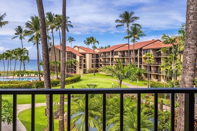 Fantastic ocean and garden views from the lanai of Papakea D-303