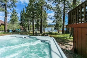 Hot Tub with a lake view - Beautiful View from the Hot Tub