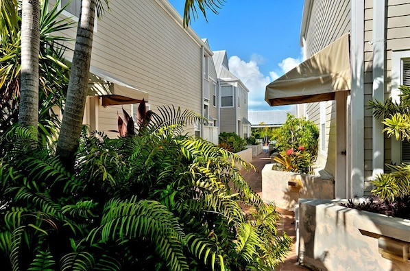 Walkway to condo Duval Square Penthouse