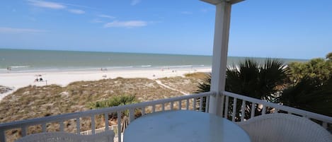 Enjoy the View of the Gulf of Mexico from the Private, Covered Balcony