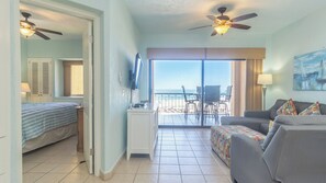 The living space is roomy.