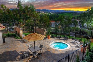 Sunset view from the 3rd spa and spacious patio