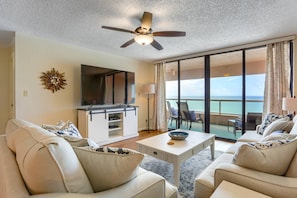 Newly Furnished Living Room with Amazing Gulf Views!