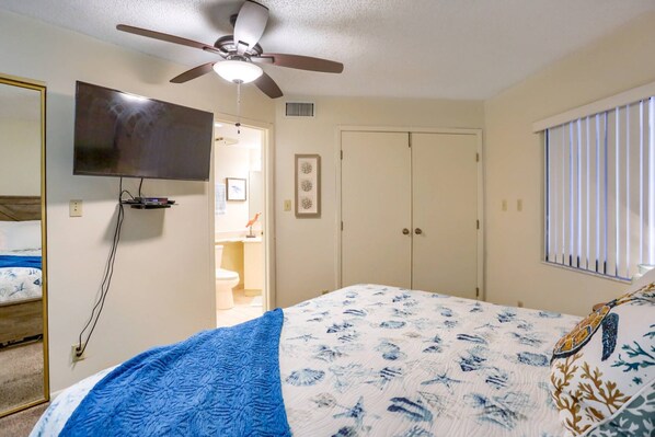 Guest Bedroom with King Size Bed and Flat Screen TV